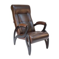 Кресло для отдыха Комфорт Модель 51 экокожа венге/темно-коричневый