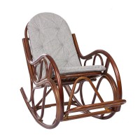 Кресло-качалка Leset CLASSIC коньяк/серый