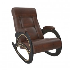 Кресло-качалка Комфорт Модель 4 венге/темно-коричневый
