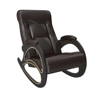 Кресло-качалка Комфорт Модель 4 венге/черный
