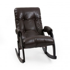 Кресло-качалка Комфорт Модель 67 венге/темно-коричневый