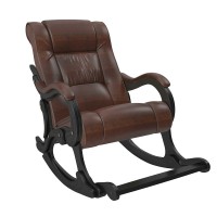 Кресло-качалка Комфорт Модель 77 экокожа венге/темно-коричневый
