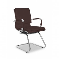 Кресло посетителя College CLG-617 LXH-C Brown экокожа коричневый