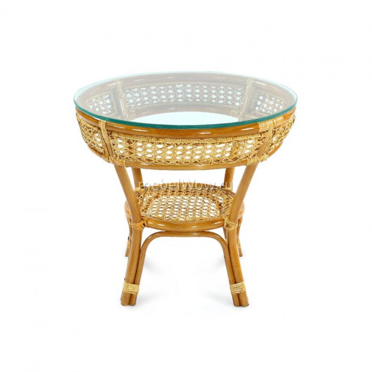 Стол кофейный Classic Rattan JAVA 27/22 К коньячный