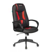 Кресло игровое Бюрократ VIKING-8N/BL-RED экокожа черный/красный