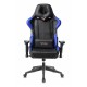 Кресло игровое Бюрократ VIKING 5 AERO BLUE экокожа черный/синий