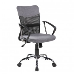 Кресло оператора Riva Chair 8005 ткань/сетка серый/черный