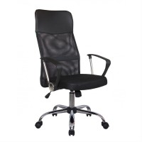 Кресло оператора Riva Chair 8074 ткань/сетка/экокожа черный