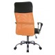 Кресло оператора Riva Chair 8074 ткань/сетка/экокожа черный/оранжевый