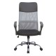 Кресло оператора Riva Chair 8074 ткань/сетка/экокожа черный/серый