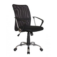 Кресло оператора Riva Chair 8075 ткань/сетка черный