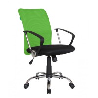 Кресло оператора Riva Chair 8075 ткань/сетка черный/зеленый