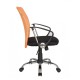 Кресло оператора Riva Chair 8075 ткань/сетка черный/оранжевый