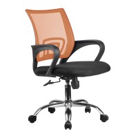 Кресло оператора Riva Chair 8085 JE ткань/сетка черный/оранжевый