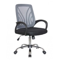 Кресло оператора Riva Chair 8099 ткань/сетка черный/серый