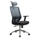 Кресло оператора Riva Chair 833 H ткань/сетка черный/серый