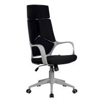 Кресло оператора Riva Chair 8989 grey ткань черный