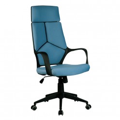 Кресло оператора Riva Chair 8989 black ткань синий
