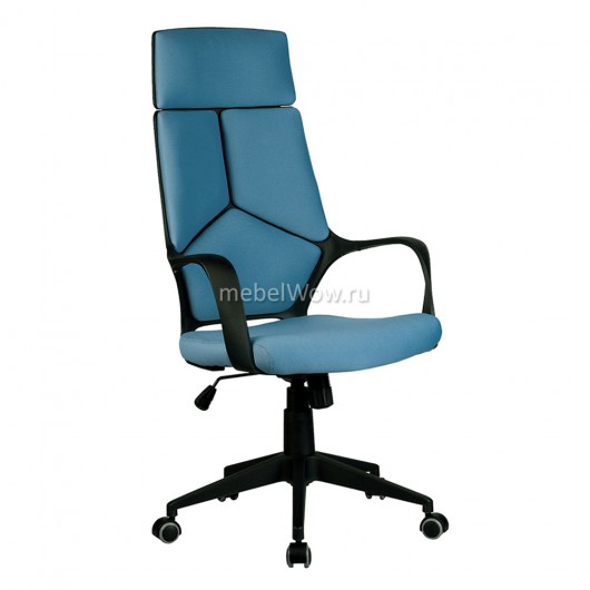 Кресло оператора Riva Chair 8989 black ткань синий