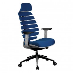 Кресло оператора Riva Chair SHARK ткань синий