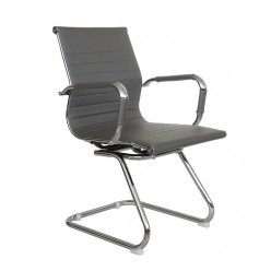 Кресло посетителя Riva Chair 6002-3 экокожа серый