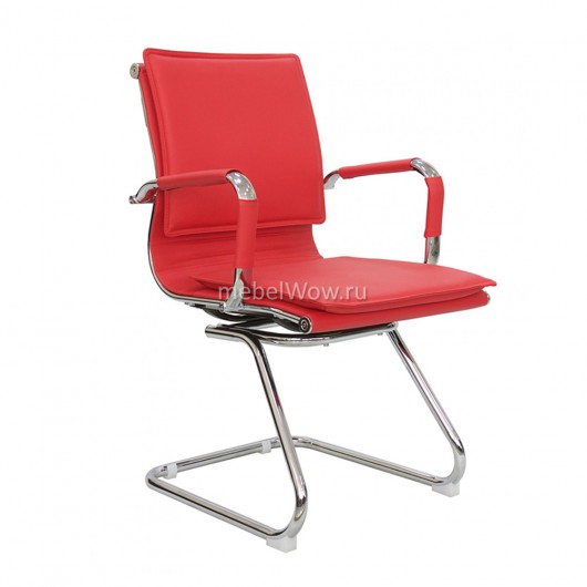 Кресло посетителя Riva Chair 6003-3 экокожа красный