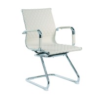 Кресло посетителя Riva Chair 6016-3 экокожа бежевый