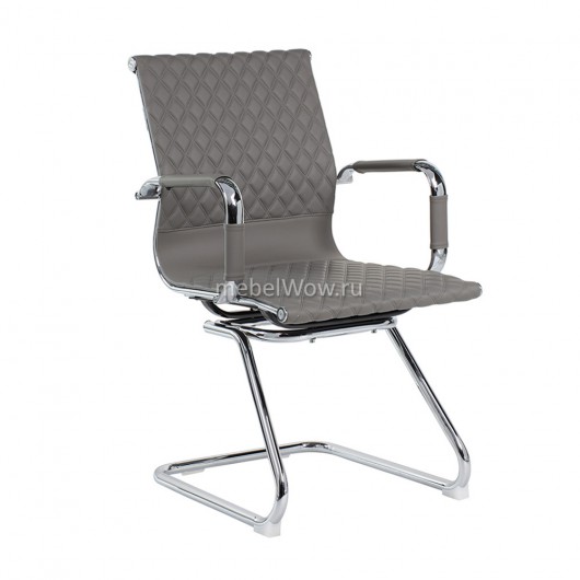 Кресло посетителя Riva Chair 6016-3 экокожа серый