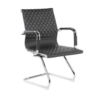Кресло посетителя Riva Chair 6016-3 экокожа черный