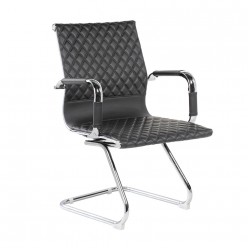 Кресло посетителя Riva Chair 6016-3 экокожа черный