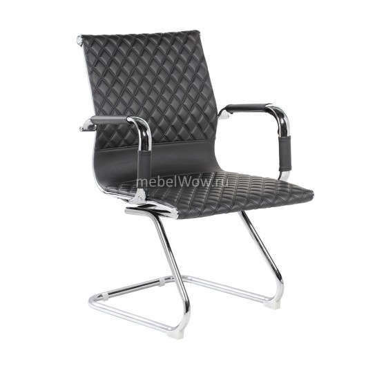Кресло посетителя Riva Chair 6016-3 экокожа черный