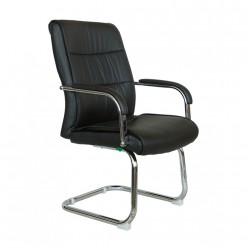 Кресло посетителя Riva Chair 9249-4 экокожа черный