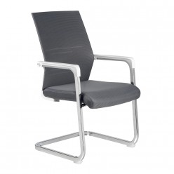 Кресло посетителя Riva Chair D819 сетка серый