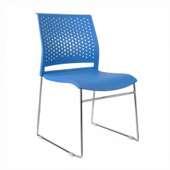 Кресло посетителя Riva Chair D918 пластик синий