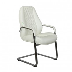 Кресло посетителя Riva Chair F385 кожа белый