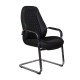 Кресло посетителя Riva Chair F385 кожа черный