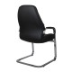 Кресло посетителя Riva Chair F385 кожа черный