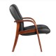 Кресло посетителя Riva Chair M 165 D/B кожа черный