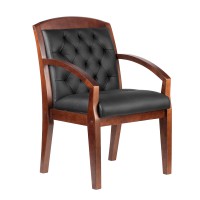 Кресло посетителя Riva Chair M 175 D кожа черный