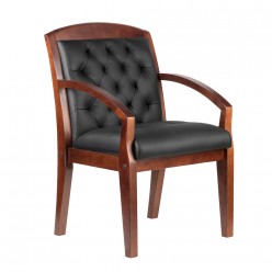 Кресло посетителя Riva Chair M 175 D кожа черный