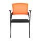 Кресло посетителя Riva Chair M2001 ткань/сетка черный/оранжевый