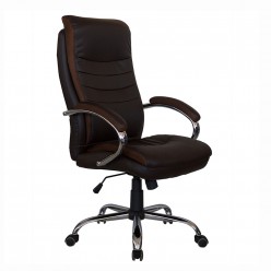 Кресло руководителя Riva Chair 9131 экокожа темно-коричневый