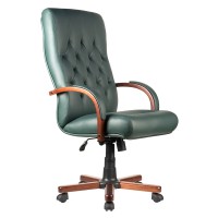 Кресло руководителя Riva Chair M 175 A кожа зеленый