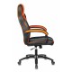 Кресло игровое Бюрократ VIKING 2 AERO ORANGE экокожа/ткань черный/оранжевый