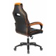 Кресло игровое Бюрократ VIKING 2 AERO ORANGE экокожа/ткань черный/оранжевый