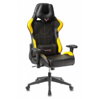 Кресло игровое Бюрократ VIKING 5 AERO YELLOW экокожа черный/желтый