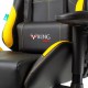 Кресло игровое Бюрократ VIKING 5 AERO YELLOW экокожа черный/желтый