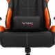 Кресло игровое Бюрократ VIKING 5 AERO ORANGE экокожа черный/оранжевый