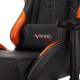 Кресло игровое Бюрократ VIKING 5 AERO ORANGE экокожа черный/оранжевый