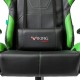 Кресло игровое Бюрократ VIKING 5 AERO GREEN экокожа черный/салатовый